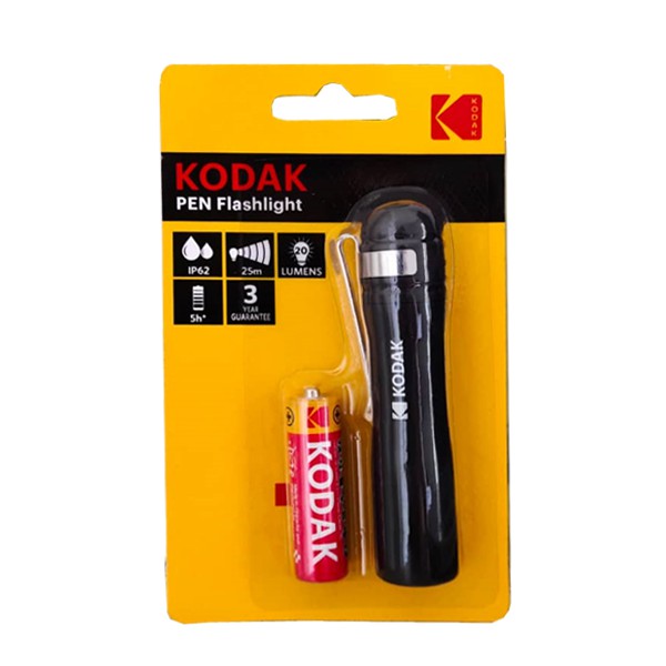 Linterna LED Kodak con batería y clip - 20 lúmenes - 9,5 cm - Caducidad de la batería: 10/21